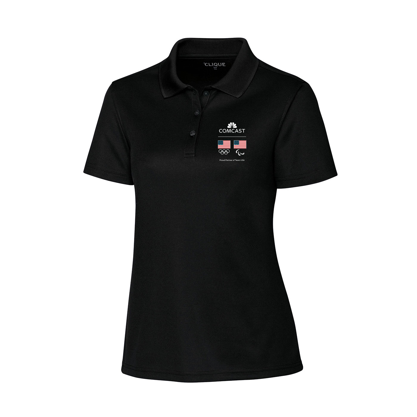 COM 2026 Milan Cortina Ladies Eco Polo Black