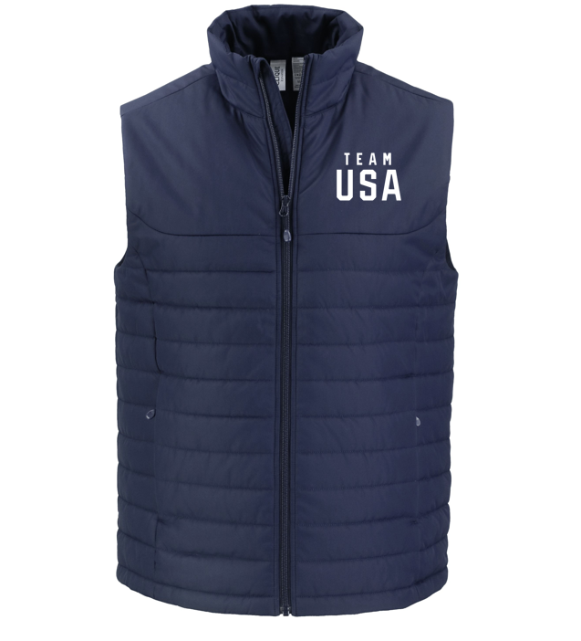 COM 2026 Milan Cortina Eco Puffer Vest Navy